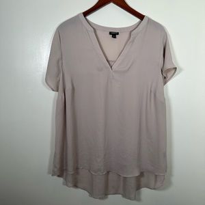 EUC TORRID GEORGETTE HI-LOW SHORT SLEEVE BLOUSE 0X (12)